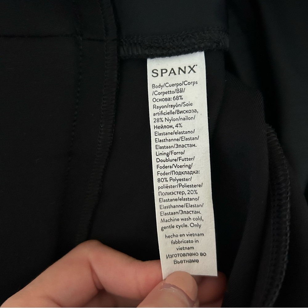 SPANX SPANXSmooth PerfectFit Ponte Wide Leg Pants in Black - Size Large - Picture 12 of 12
